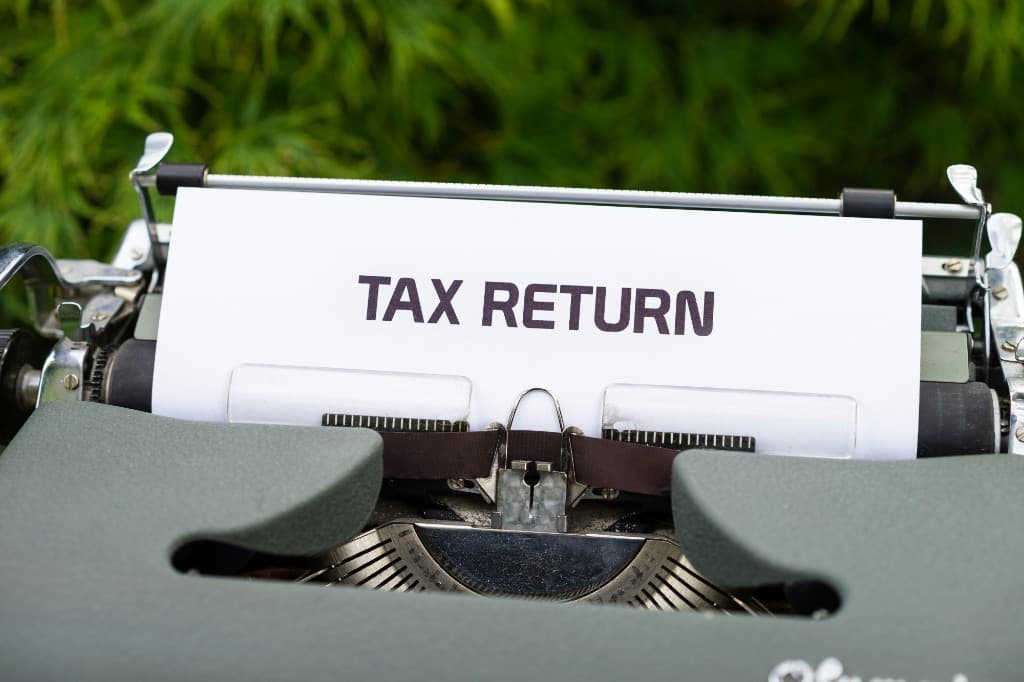 Tax return being prepared